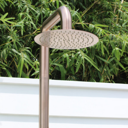 Buitendoucheset Capri – Vrijstaand – Regendouche & Staafhanddouche - Brushed bronze