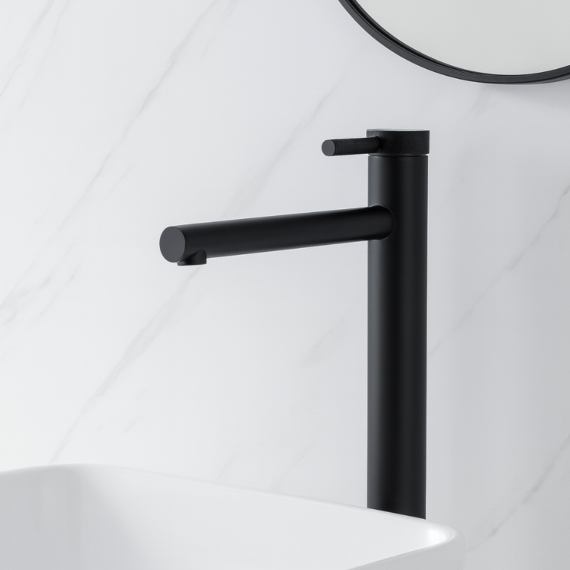 Hoge wastafelkraan Taylor - Mat zwart - 30.5 × 5.5 × 18 cm