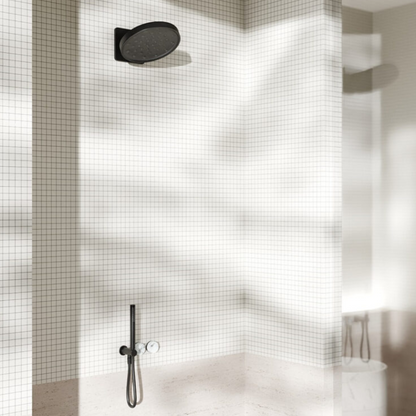 Inbouw douchemengkraan – Sorrento – Arabescato Corchia – Staafhanddouche – Zonder achterplaat – Gun metal grey