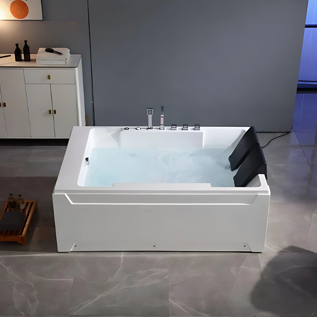 Vrijstaand Massagebad – Valenza – Glans Wit – 182x122x67 cm