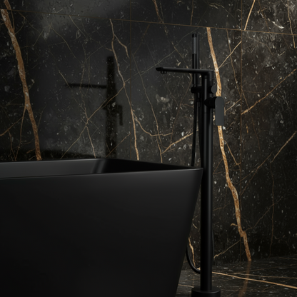 Vrijstaande badkraan Emilia - Matte black - 88 × 22 × 16 cm