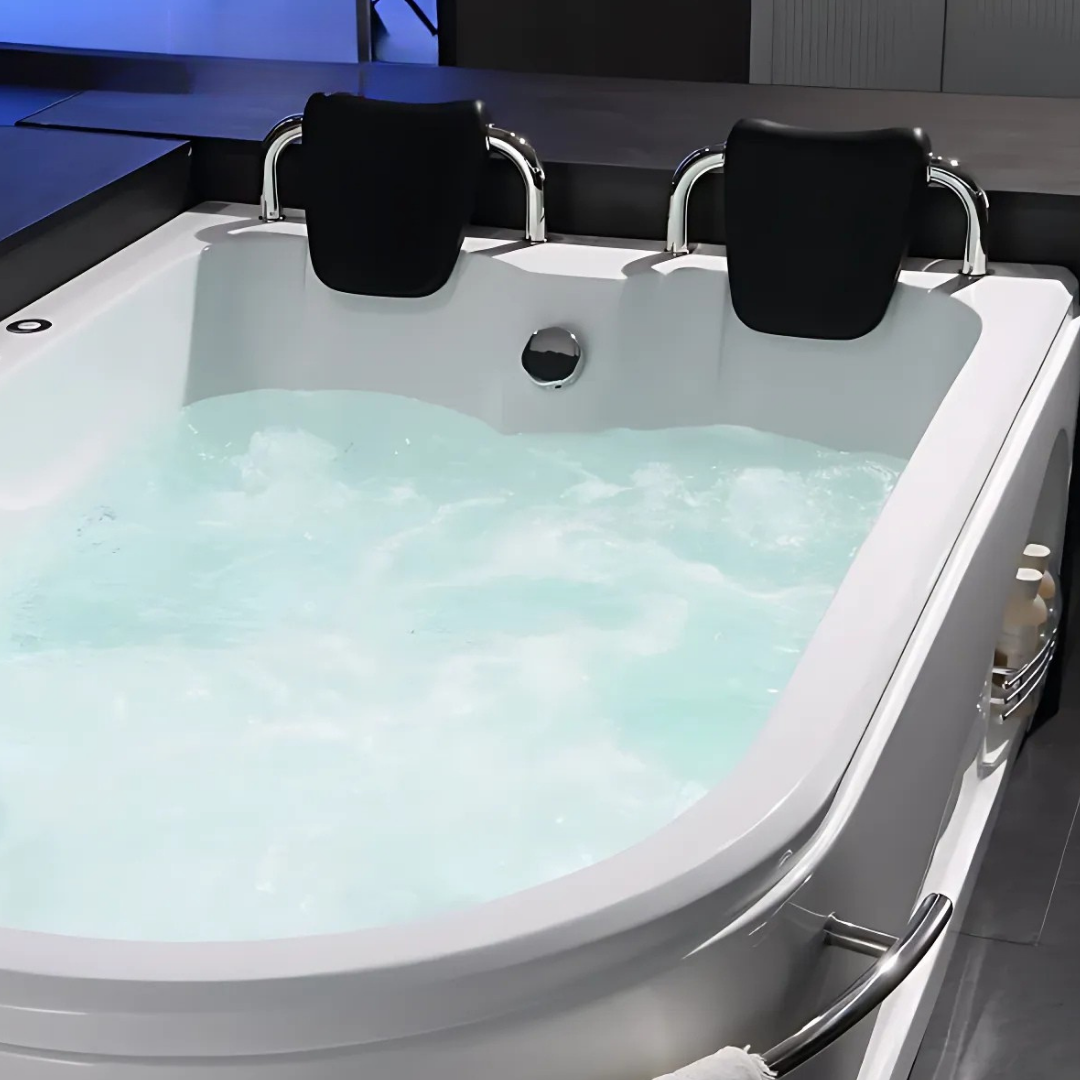 Hoekbad Massagebad – Mason – Glans Wit – 180x120x65 cm