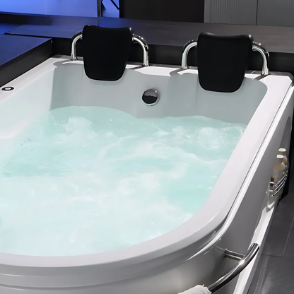 Hoekbad Massagebad – Mason – Glans Wit – 180x120x65 cm