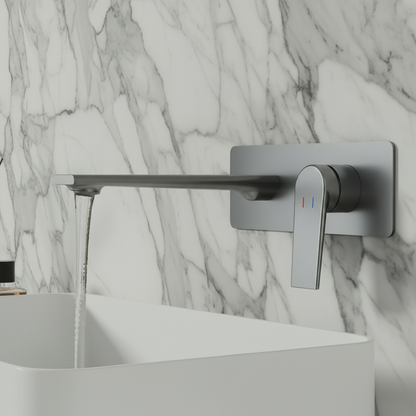 Inbouw wastafelkraan Diego  – Gunmetal grey - 22,5 × 11 × 20 cm