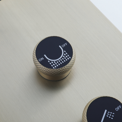 Douchepaneel Elena - LED - Digitaal display - Brushed gold - 145 × 18 × 65 cm