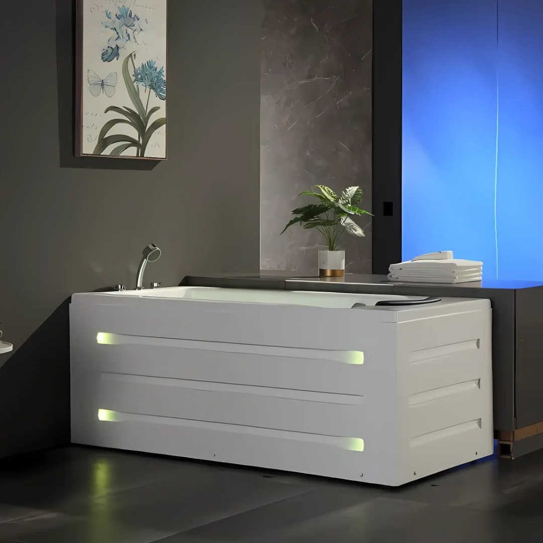 Opbouw Massagebad – Montreal – Glans Wit – 171x81x58 cm