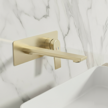 Inbouw wastafelkraan Diego  – Brushed gold - 22,5 × 11 × 20 cm