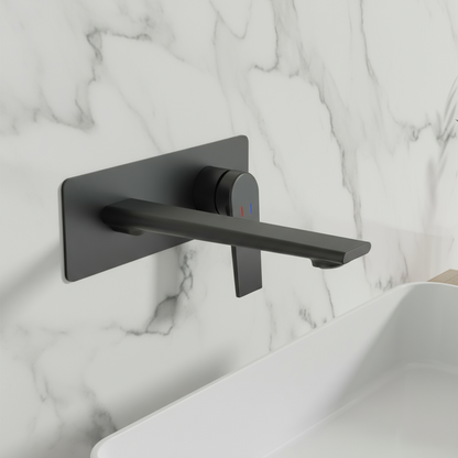 Inbouw wastafelkraan Diego  – Matte black - 22,5 × 11 × 20 cm