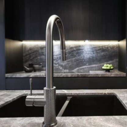 Keukenkraan Valencia – Uittrekbaar met sprayfunctie – Brushed nickel