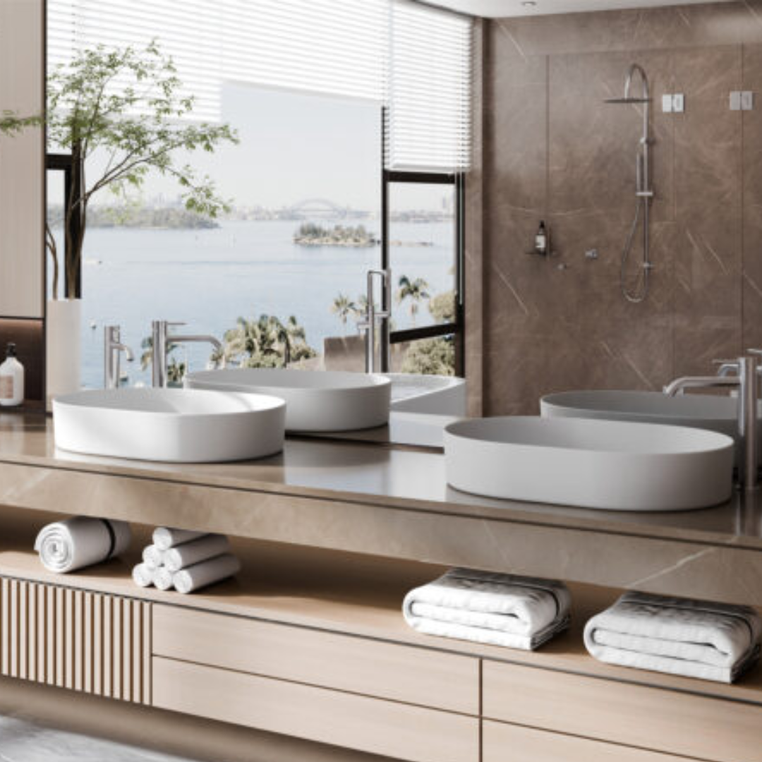 Hoge wastafelkraan Capri - 1-Gats - Graphite