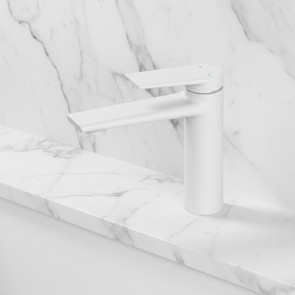 Opbouw wastafelkraan Diego  – Matte white - 15 × 13,7 × 4,4 cm