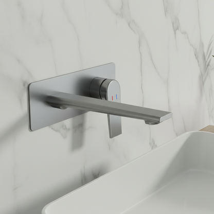 Inbouw wastafelkraan Diego  – Gunmetal grey - 22,5 × 11 × 20 cm