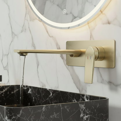 Inbouw wastafelkraan Diego  – Brushed gold - 22,5 × 11 × 20 cm