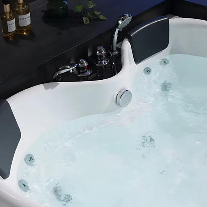 Hoekbad Massagebad – Paris – Glans Wit – 150x150x67 cm