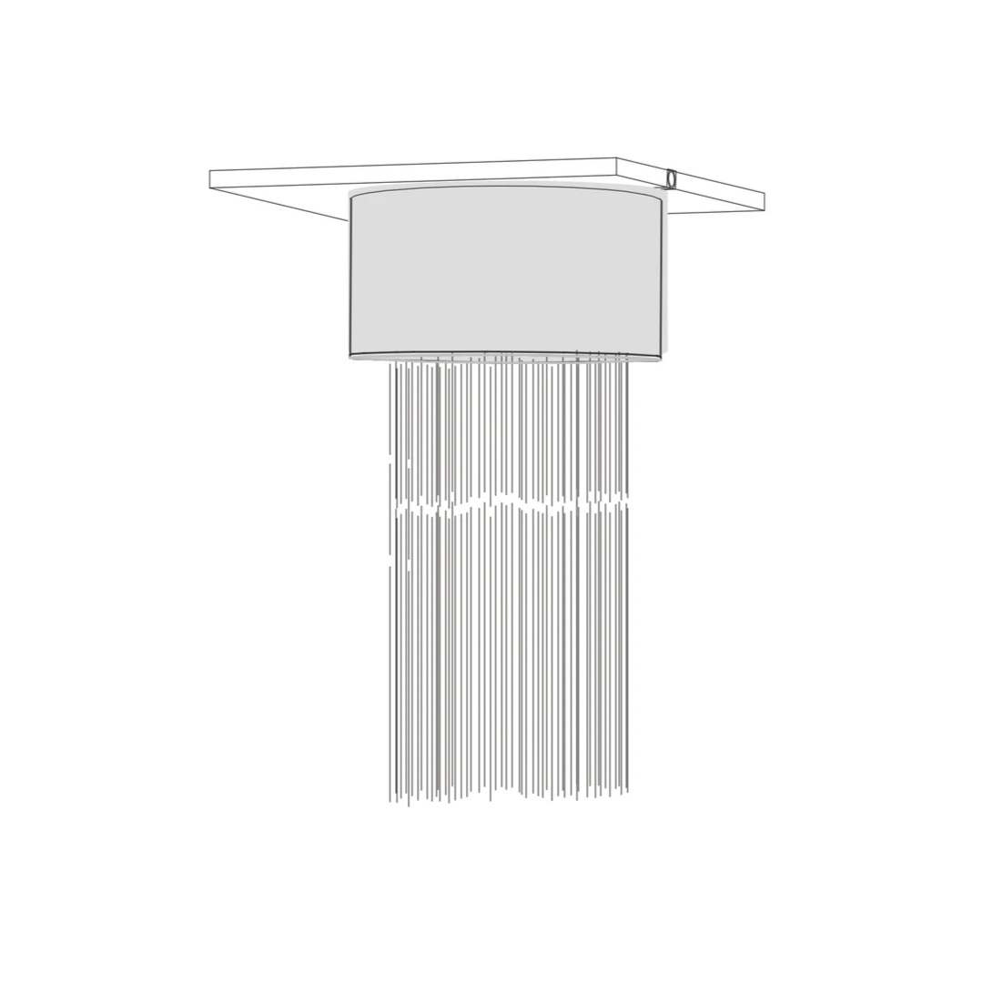 Regendouchekop Sorrento – Met plafondbevestiging - Brushed bronze - 295mm