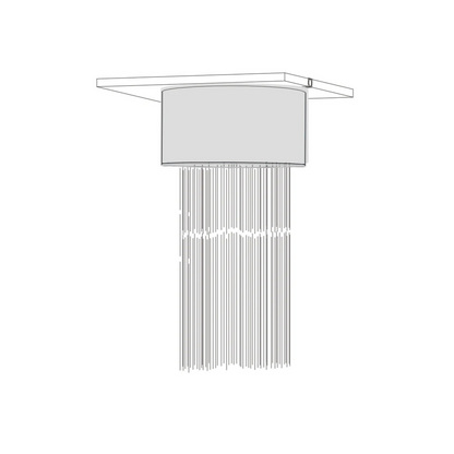 Regendouchekop Sorrento – Met plafondbevestiging - Brushed bronze - 295mm