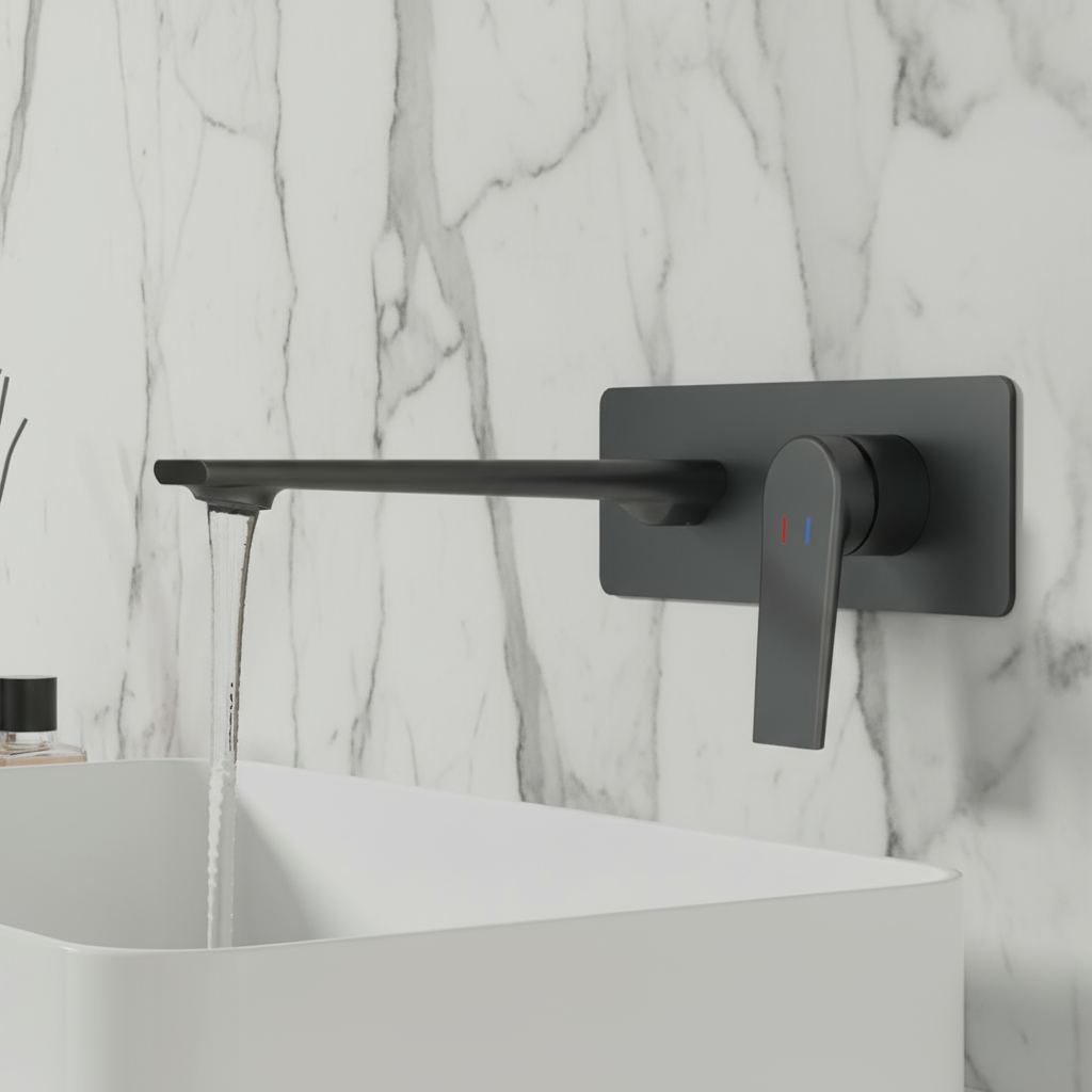 Inbouw wastafelkraan Diego  – Matte black - 22,5 × 11 × 20 cm