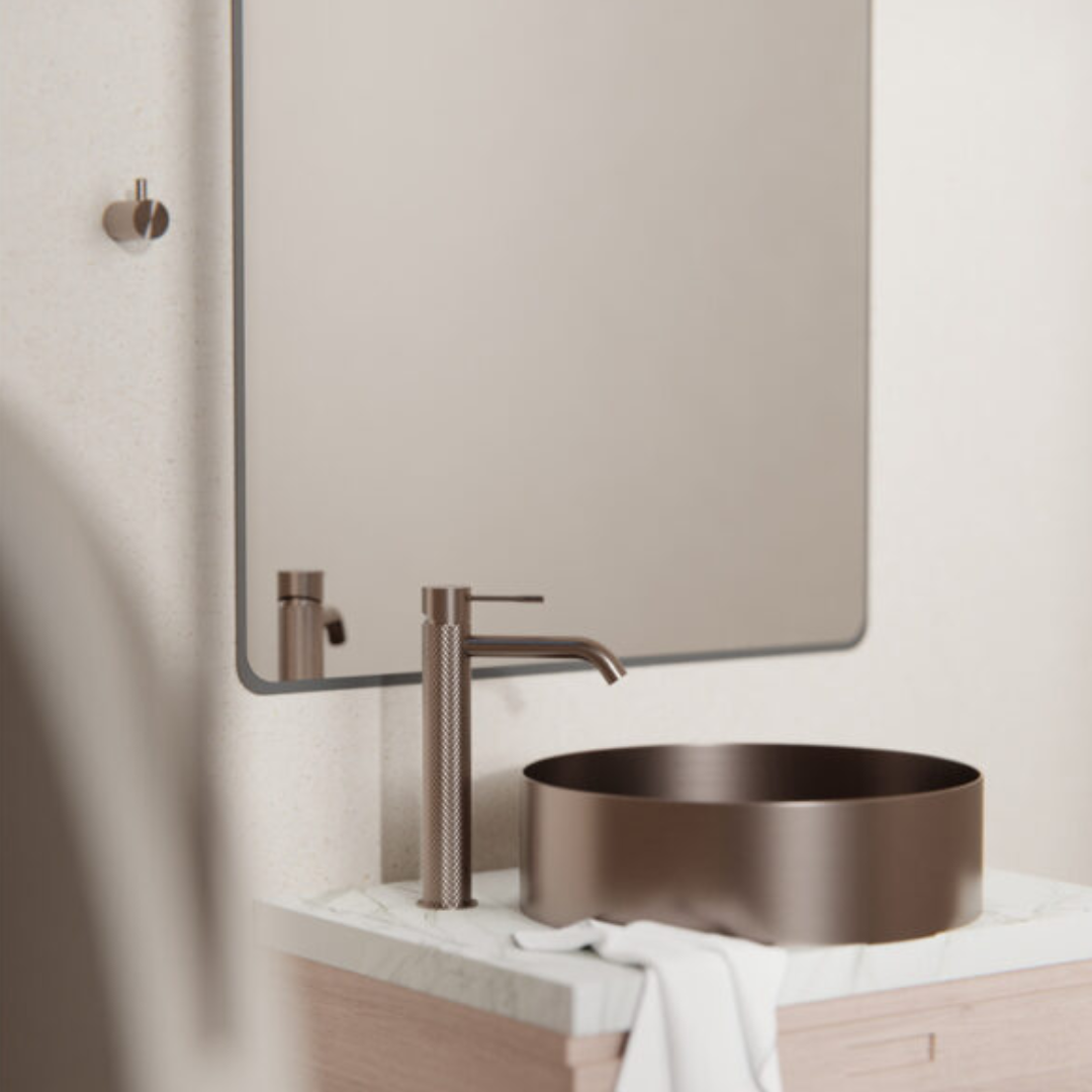 Hoge wastafelkraan Valencia - 1-Gats - Brushed bronze