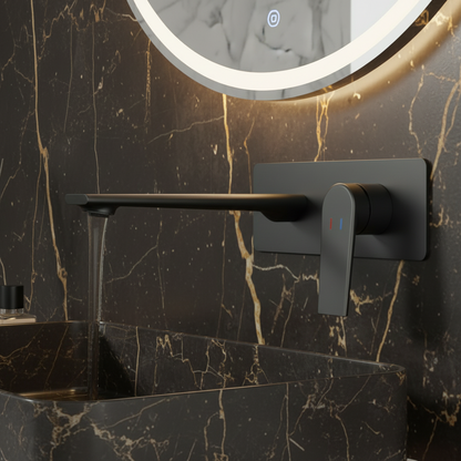 Inbouw wastafelkraan Diego  – Matte black - 22,5 × 11 × 20 cm