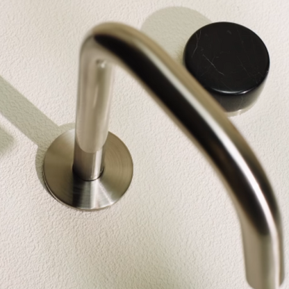 Inbouw mengkraan – Sorrento – Marquina Black – Brushed nickel