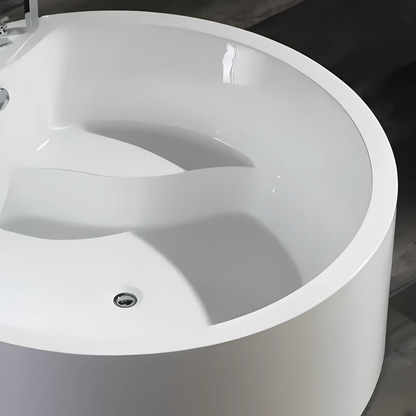 Vrijstaand Rond Massagebad – Amalfi – Glans Wit – 154x154x58 cm