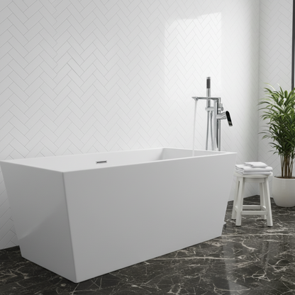 Vrijstaande badkraan Emilia - Chrome - 88 × 22 × 16 cm