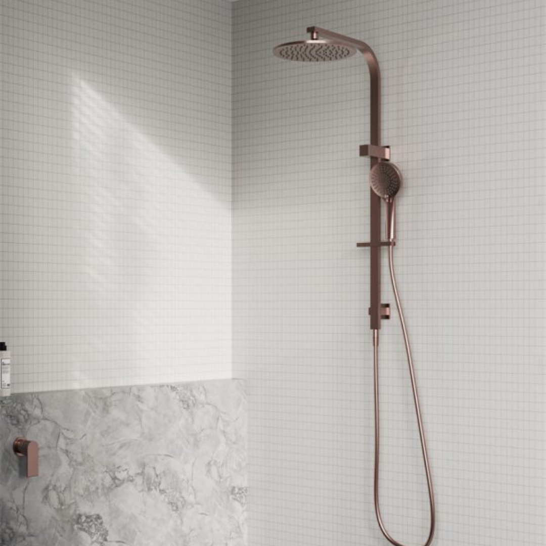 Regendoucheset Portofino - Brushed gold - Met inbouwmengkraan