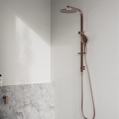 Regendoucheset Portofino - Brushed gold - Met inbouwmengkraan