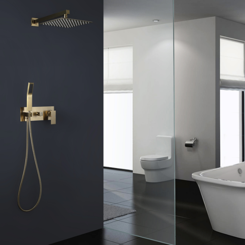 Inbouw Regendoucheset Antoinette - Brushed gold