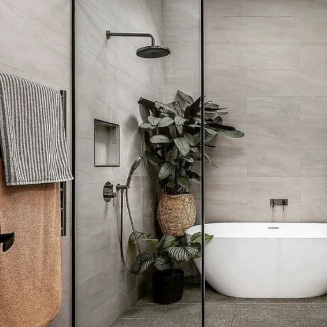 Douchekop Valencia – Gunmetal grey - 250mm