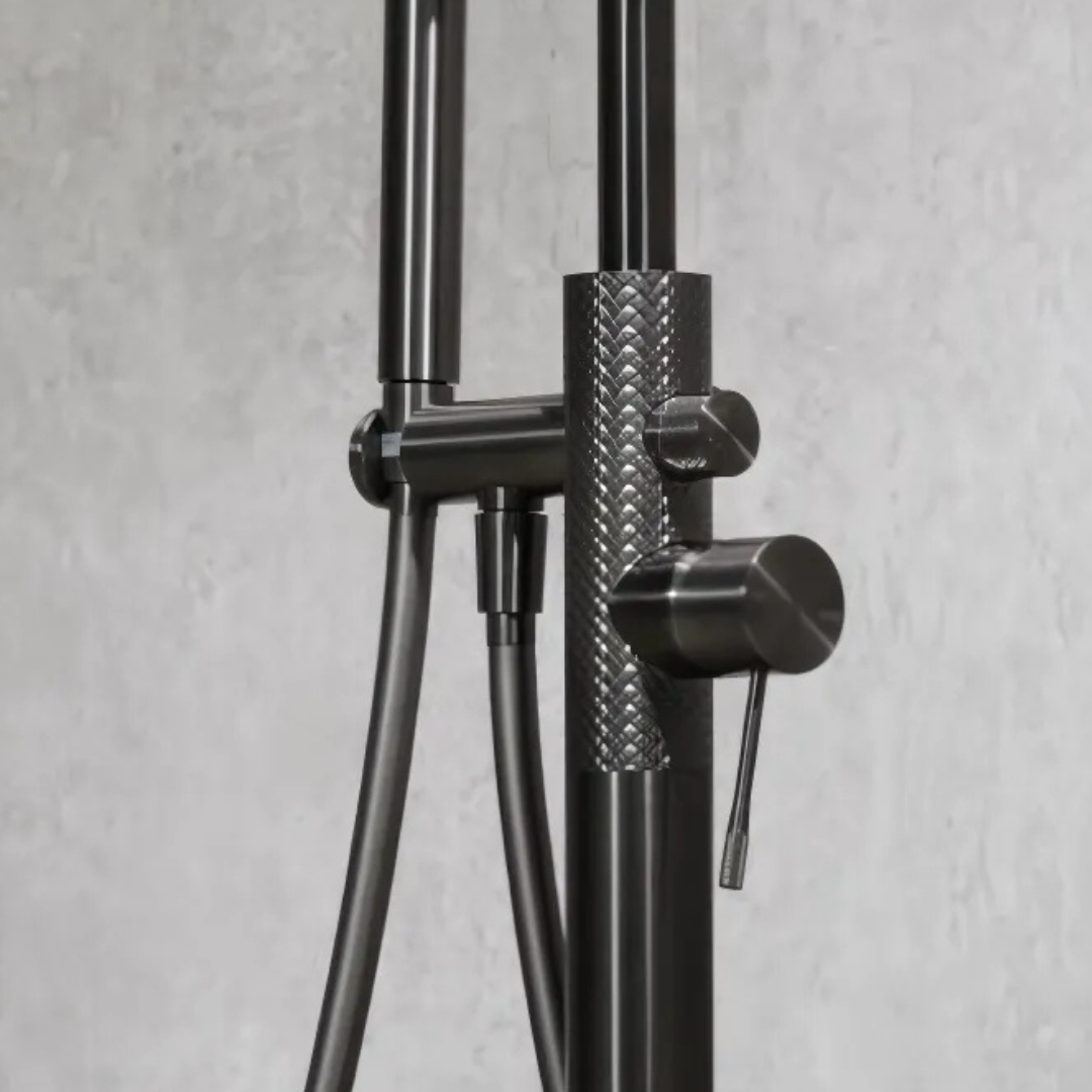 Vrijstaande badmengkraan Valencia - Staafhanddouche - Graphite