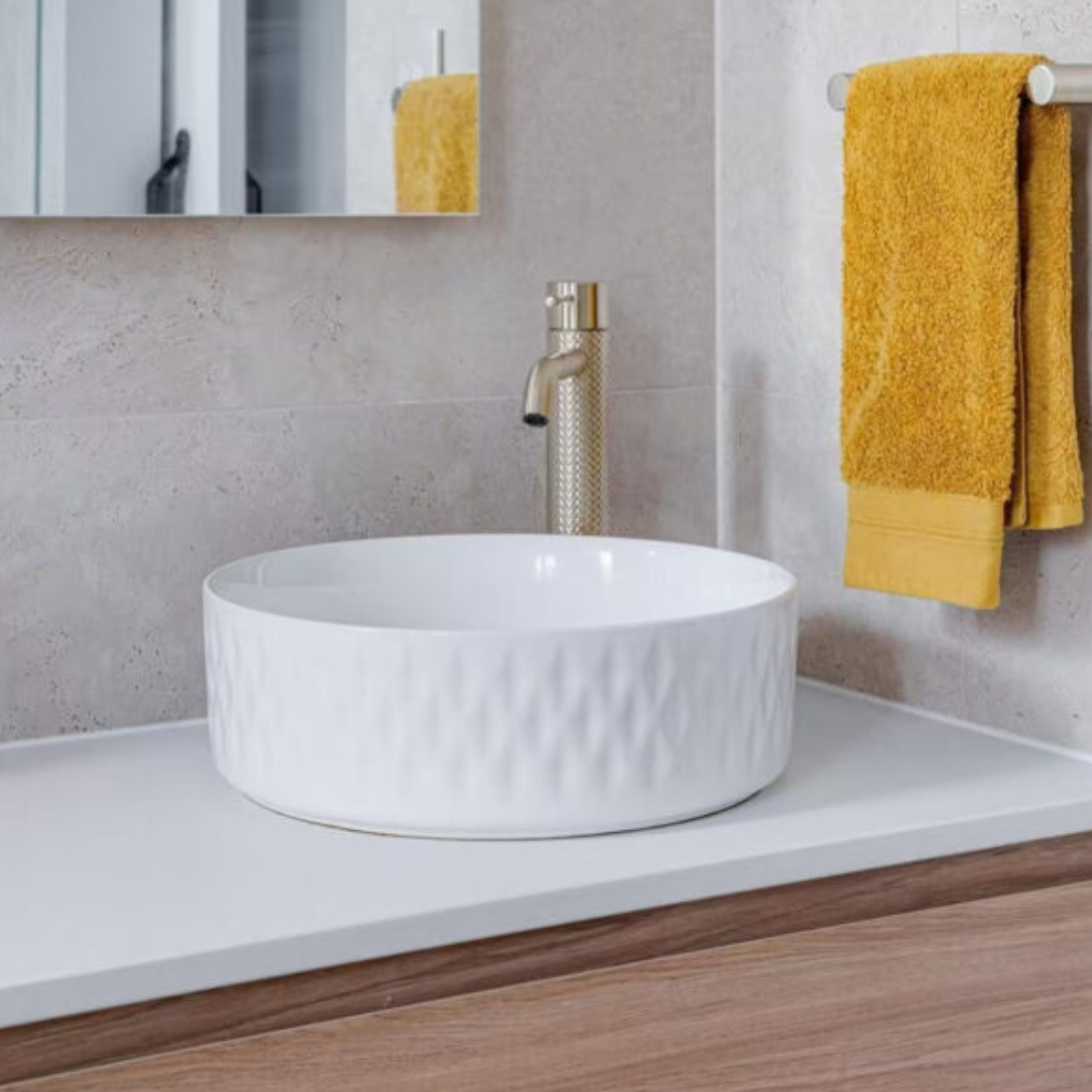 Hoge wastafelkraan Valencia - 1-Gats - Brushed gold