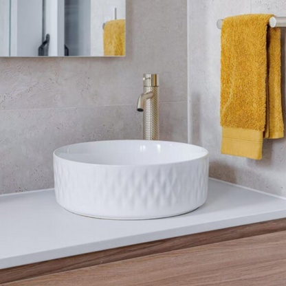 Hoge wastafelkraan Valencia - 1-Gats - Brushed gold