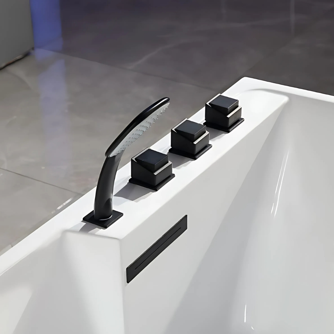 Vrijstaand Massagebad – Santorini – Glans Wit – 170x80x58 cm