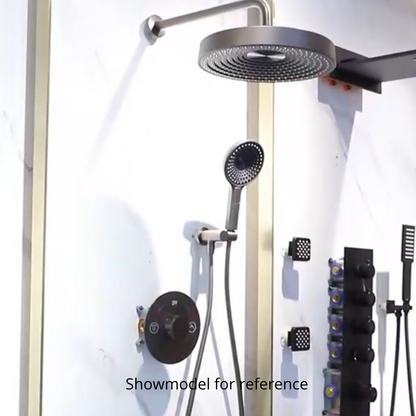 Inbouw Regendoucheset Amalia - Gunmetal grey