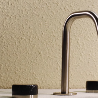 Inbouw mengkraan – Sorrento – Marquina Black – Brushed nickel