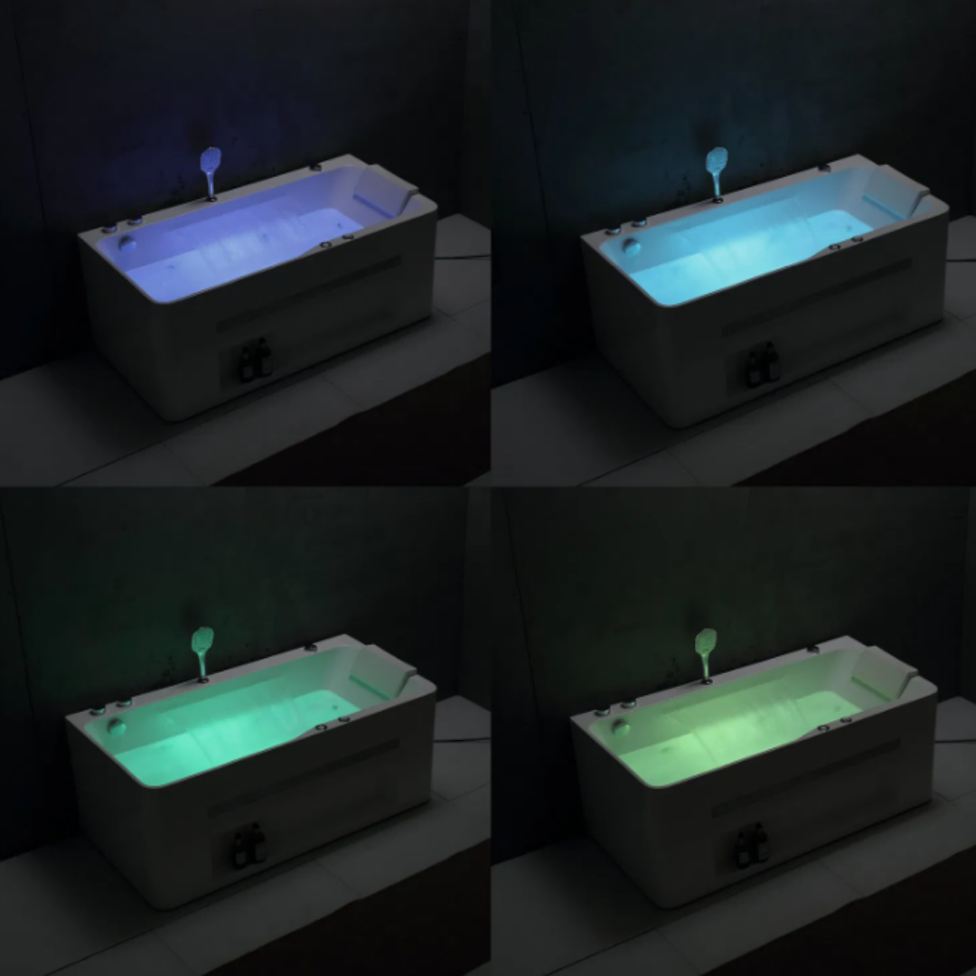 Opbouw massagebad - Marbella - Glans wit - 180x90x62 cm