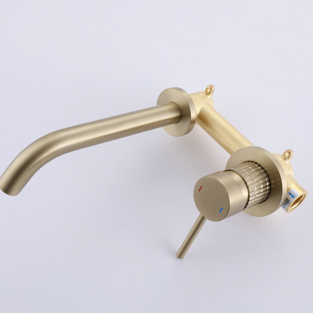 Inbouw wastafelkraan Angelica - Brushed gold - 23 × 20.5 × 10 cm