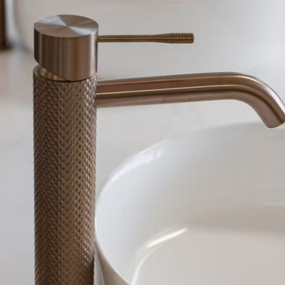 Hoge wastafelkraan Valencia - 1-Gats - Brushed bronze