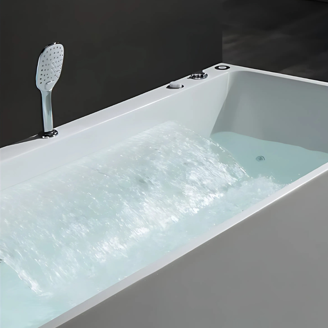 Vrijstaand Massagebad – Lorenzo – Glans Wit – 170x80x58 cm