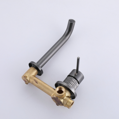 Inbouw wastafelkraan Angelica - Gunmetal grey - 23 × 20.5 × 10 cm