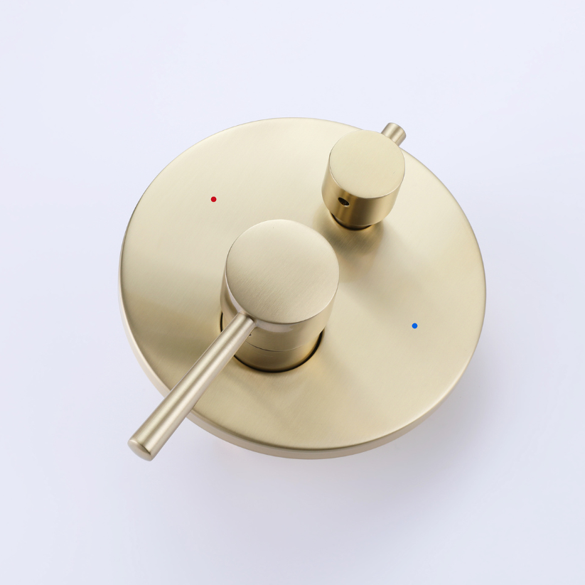 Inbouw Regendoucheset Vincent – Staafhanddouche – Brushed Gold