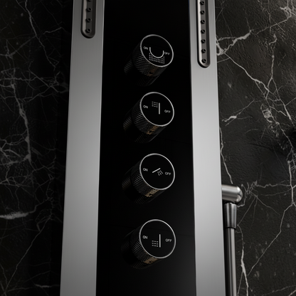 Thermostatisch Douchepaneel Marcelo – Digitale Display - Gunmetal Grey - 182 × 40 × 52 cm