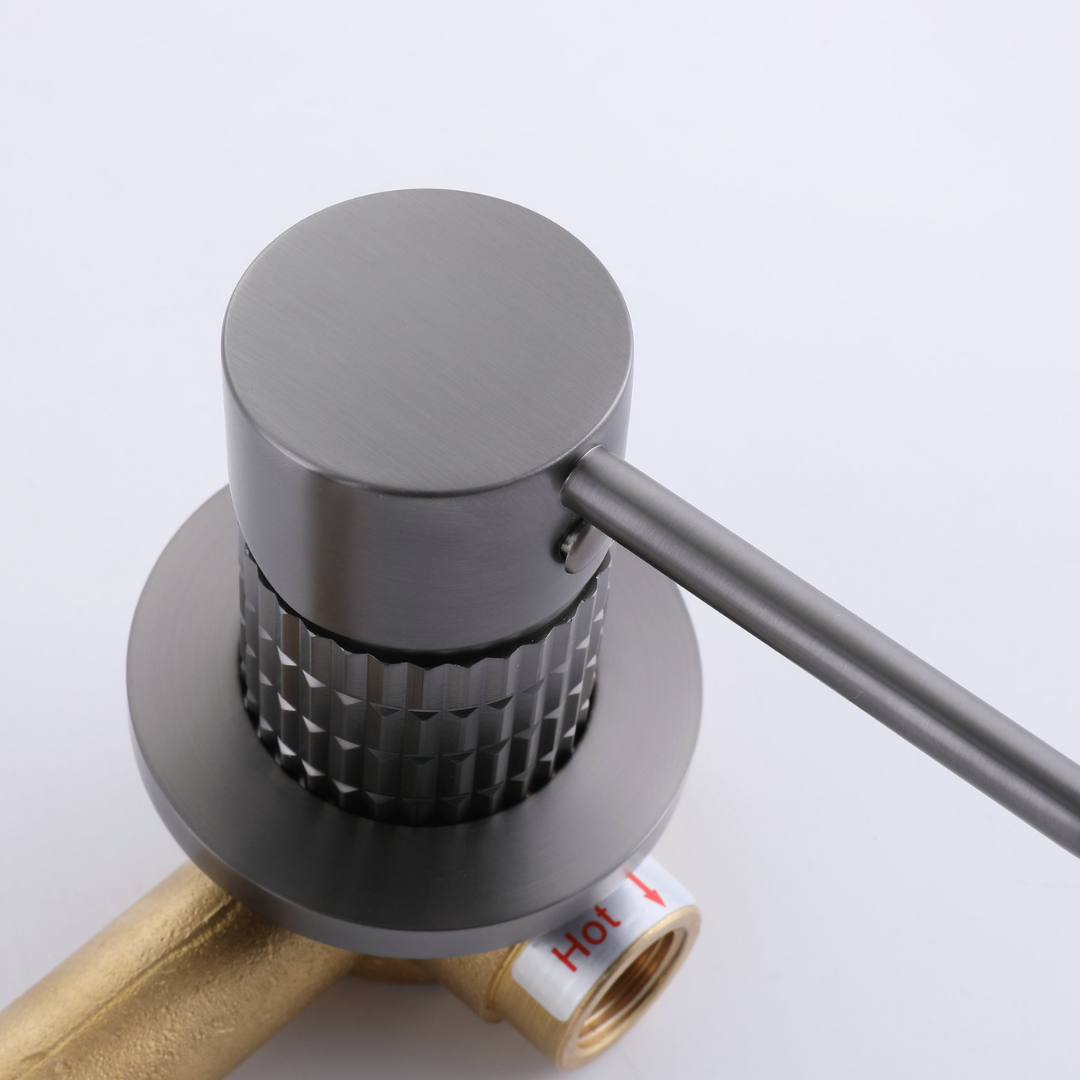 Inbouw wastafelkraan Angelica - Gunmetal grey - 23 × 20.5 × 10 cm