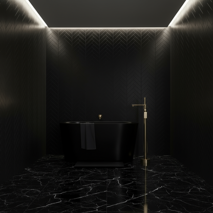 Vrijstaande badkraan Emilia - Brushed gold - 88 × 22 × 16 cm