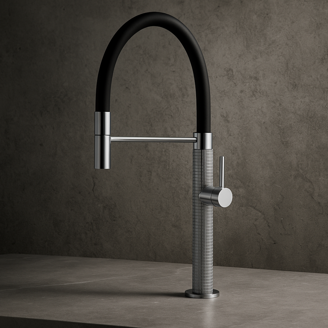 Semi-professionele Keukenkraan Angelica – Uittrekbare Uitloop – Gunmetal Grey - 52.9 × 24.9 × 5.5 cm