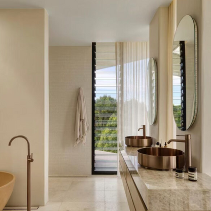 Hoge wastafelkraan Valencia - 1-Gats - Brushed bronze