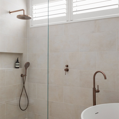 Douchekop Valencia – Brushed bronze - 250mm