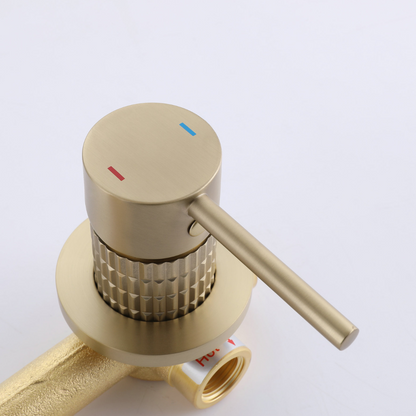 Inbouw wastafelkraan Angelica - Brushed gold - 23 × 20.5 × 10 cm