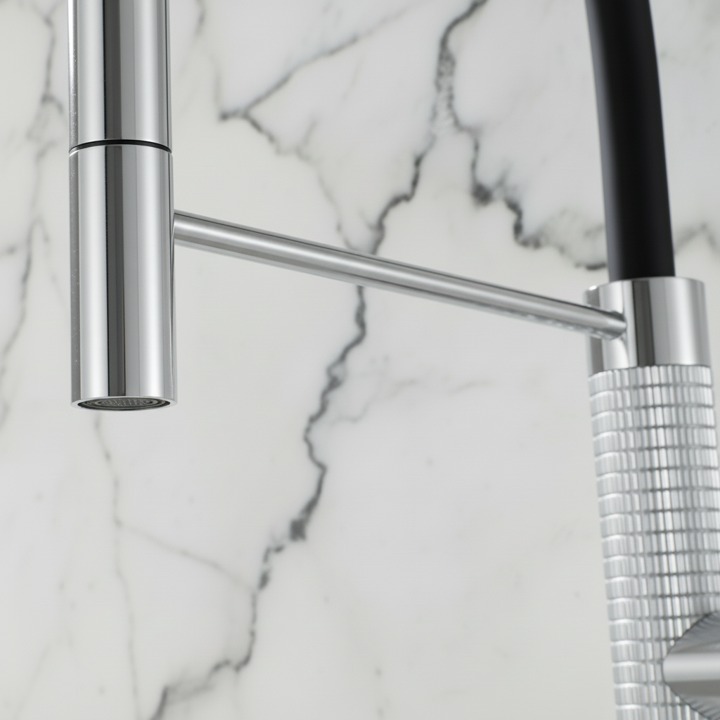 Semi-professionele Keukenkraan Angelica – Uittrekbare Uitloop – Chrome - 52.9 × 24.9 × 5.5 cm